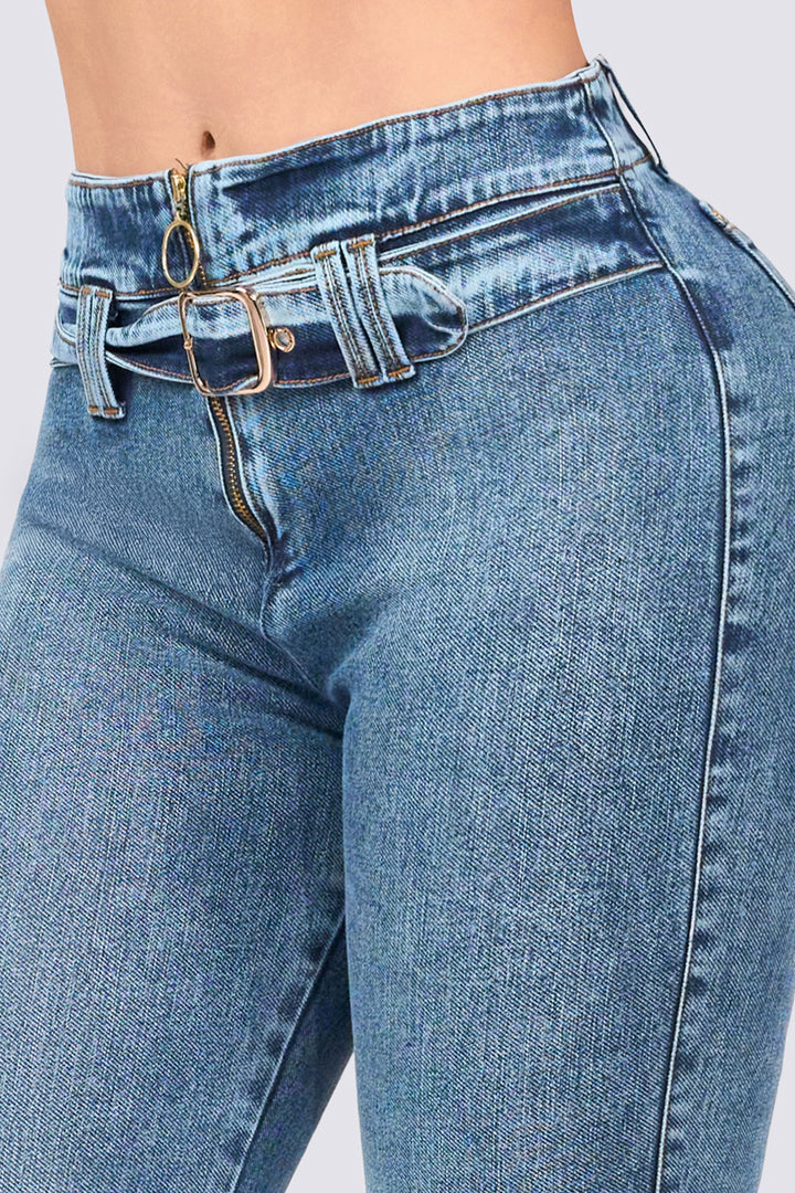 PUSH UP SKINNY JEANS BLUE  7065-N