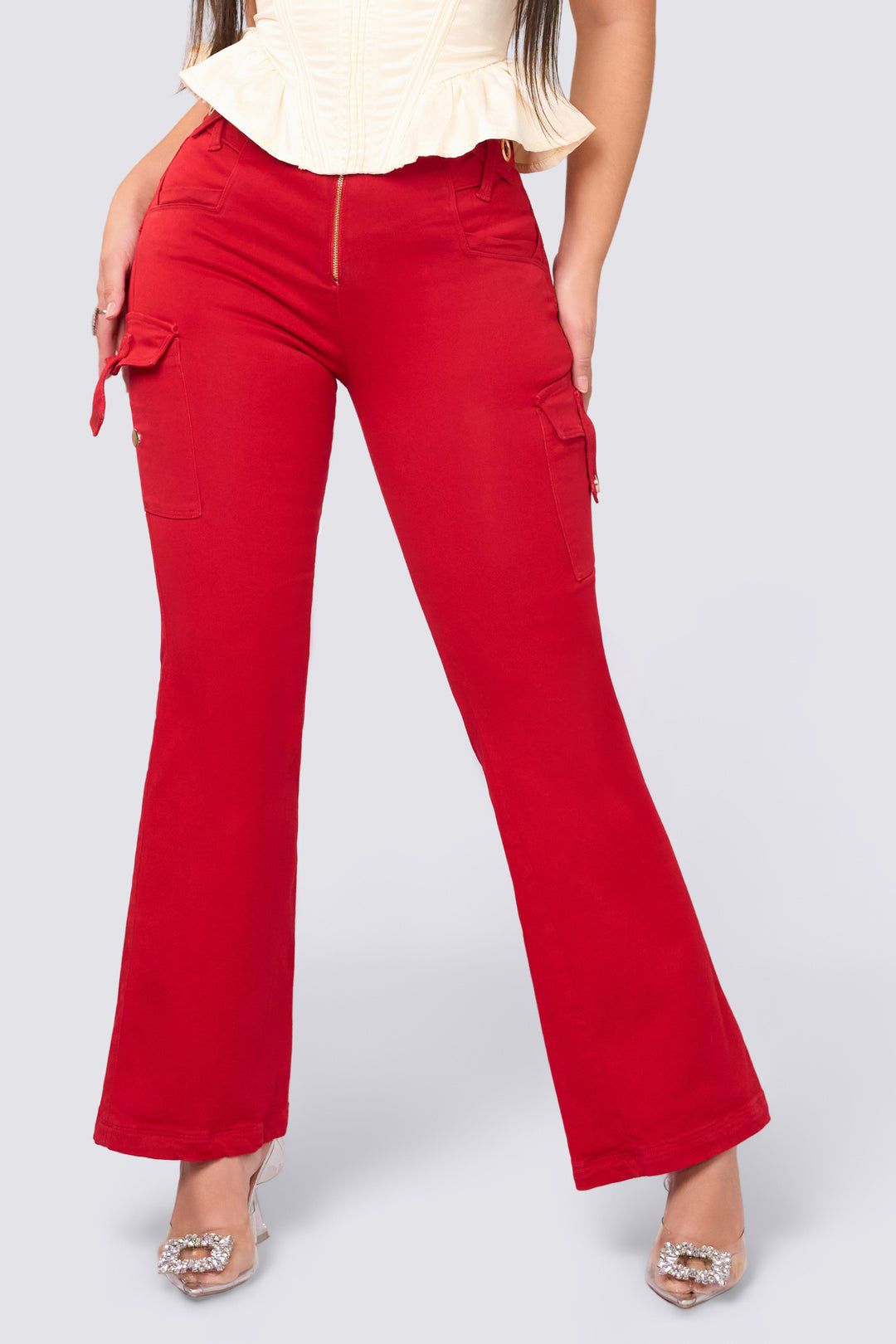 HIGH RISE FLARE JEANS 7050