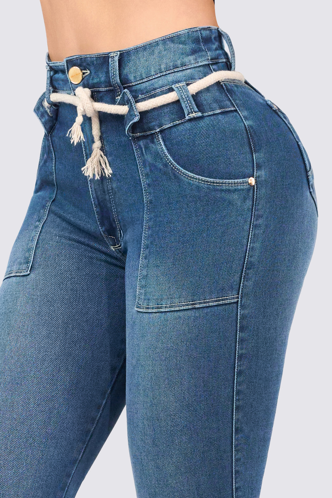 MEDIUM BLUE SKINNY JEANS 7089