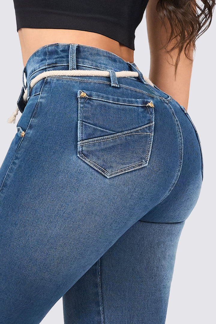 MEDIUM BLUE SKINNY JEANS 7089