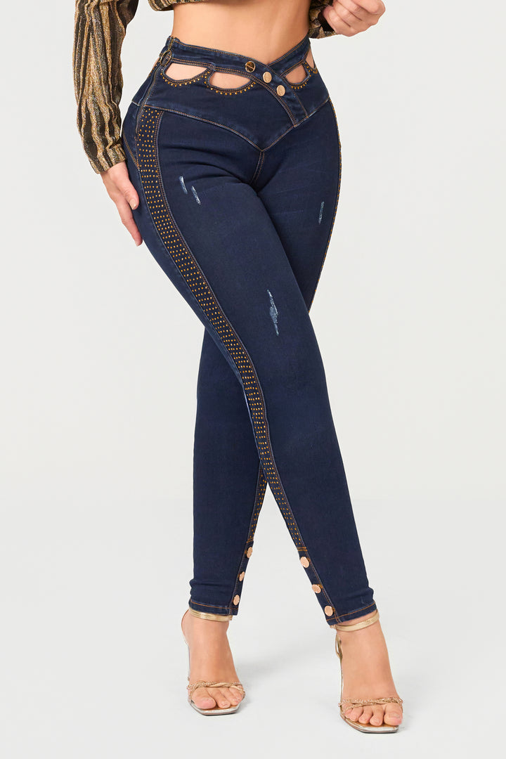 SKINNY JEANS NAVY BLUE 6905