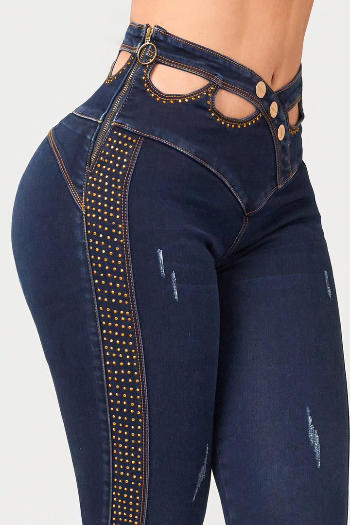 SKINNY JEANS NAVY BLUE 6905