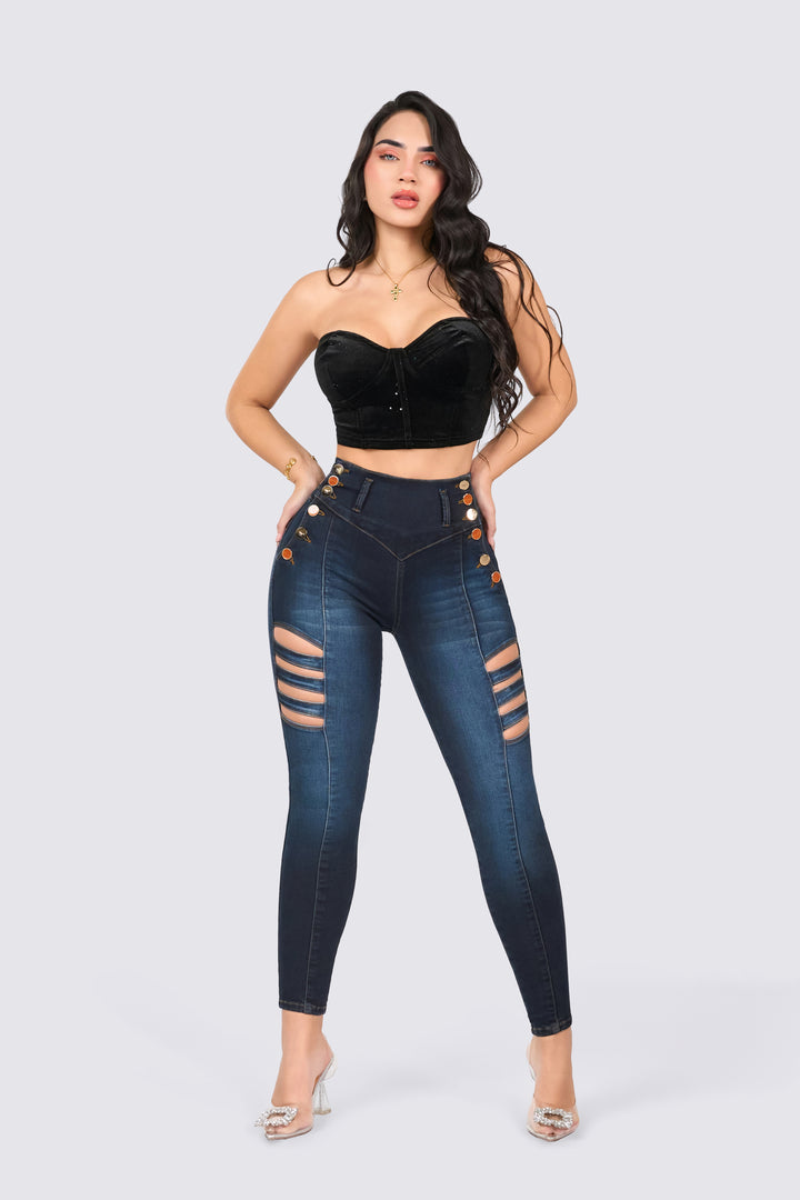 BLUE SKINNY JEANS 7074