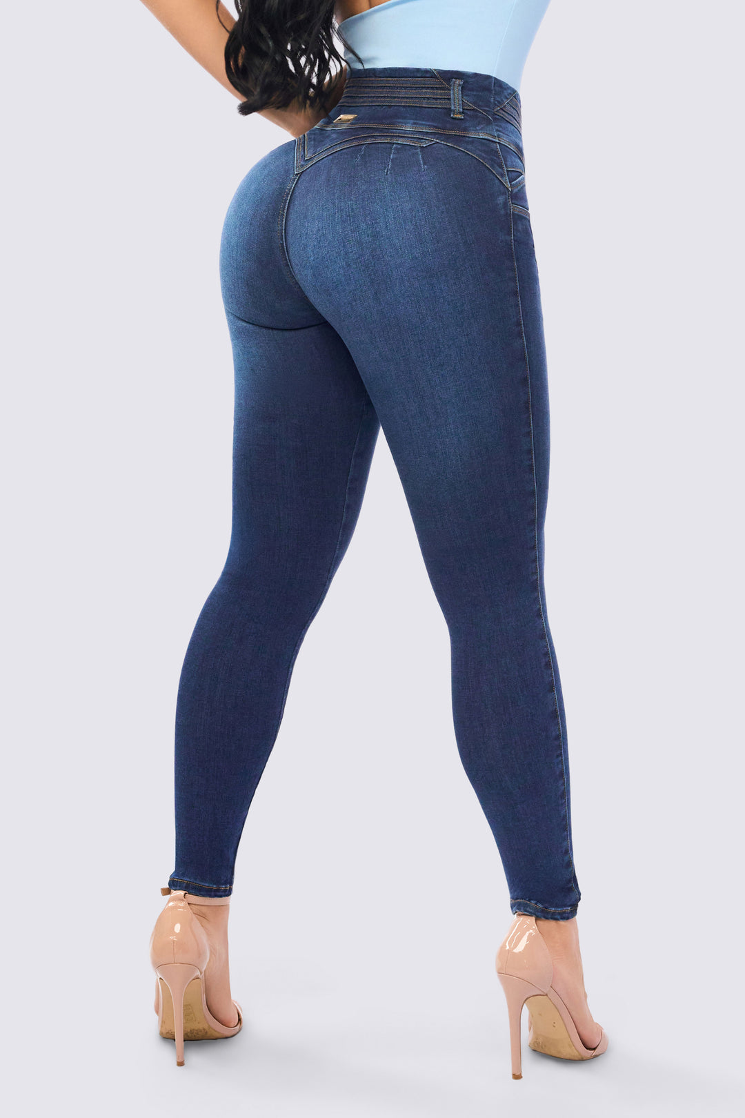 SKINNY JEANS HIGH WAIST NAVY BLUE 7118
