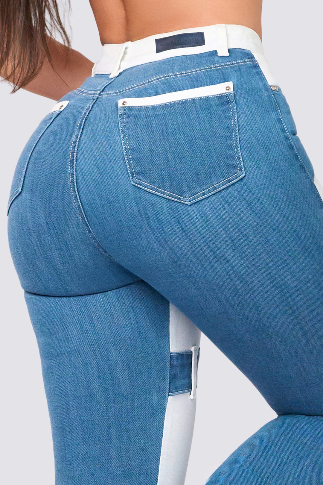 TWO-TONE SKINNY JEANS 7030