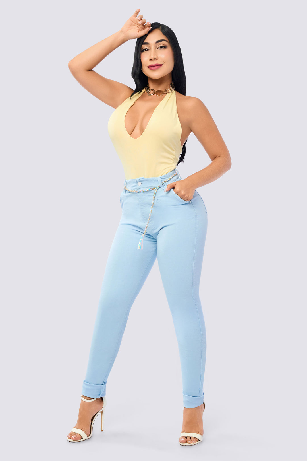 SKY BLUE SKINNY JEANS 7080