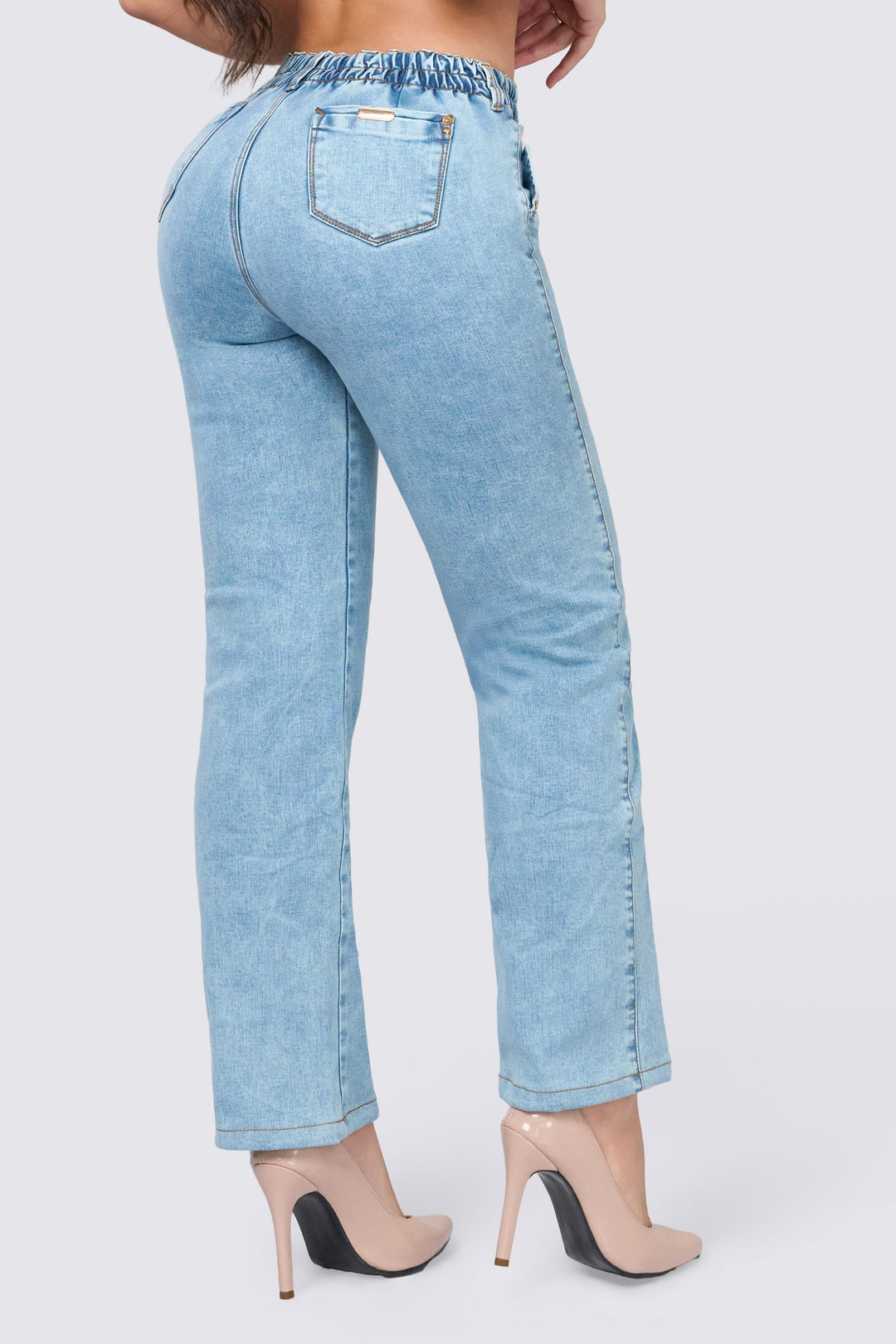 STRAIGHT LEG BLUE PANTS 6629