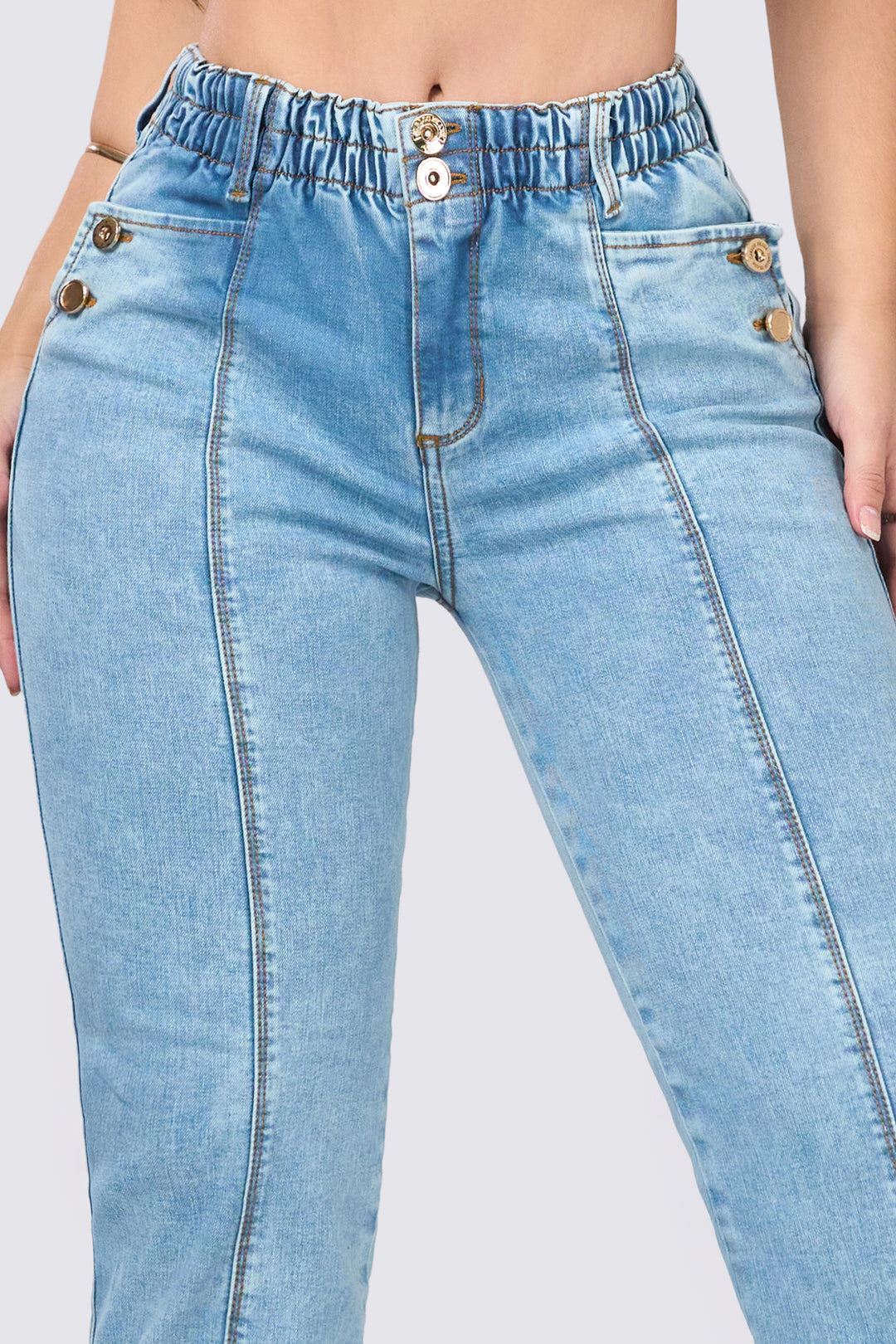 STRAIGHT LEG BLUE PANTS 6629