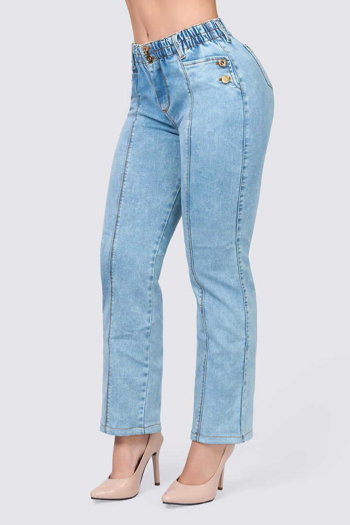 STRAIGHT LEG BLUE PANTS 6629