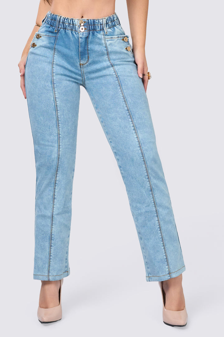 STRAIGHT LEG BLUE PANTS 6629