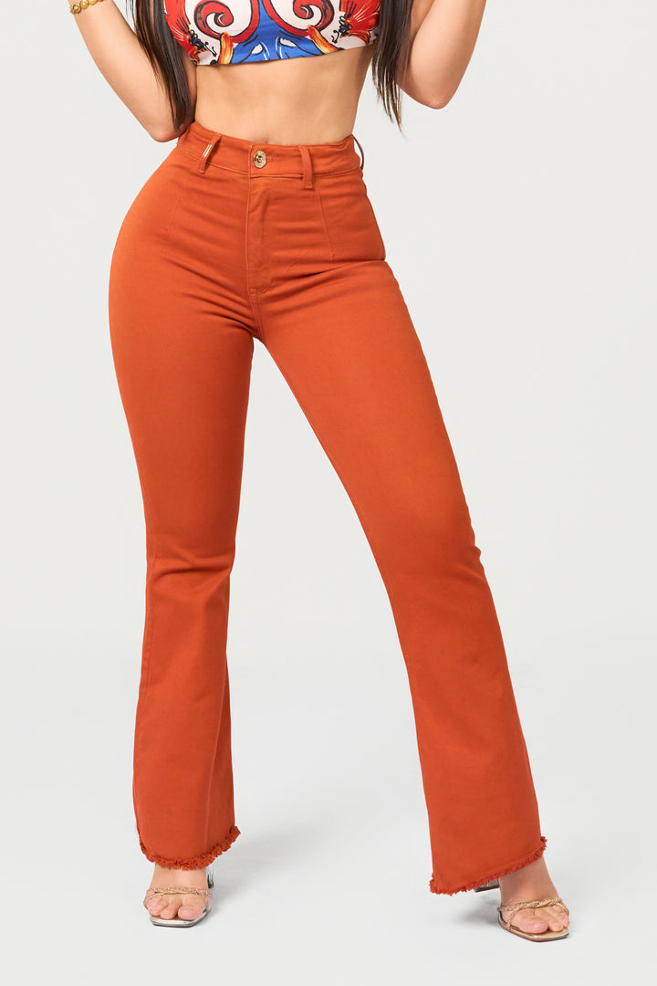 TERRACOTTA FLARE JEANS 7015