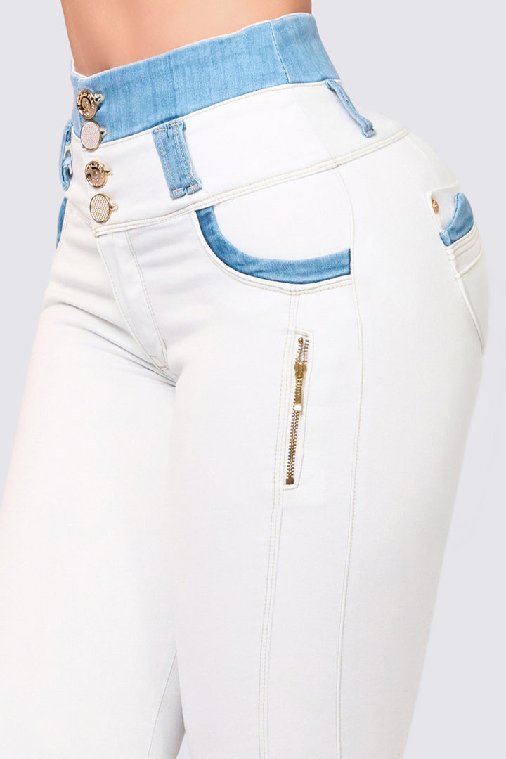 WHITE SKINNY JEANS 7012