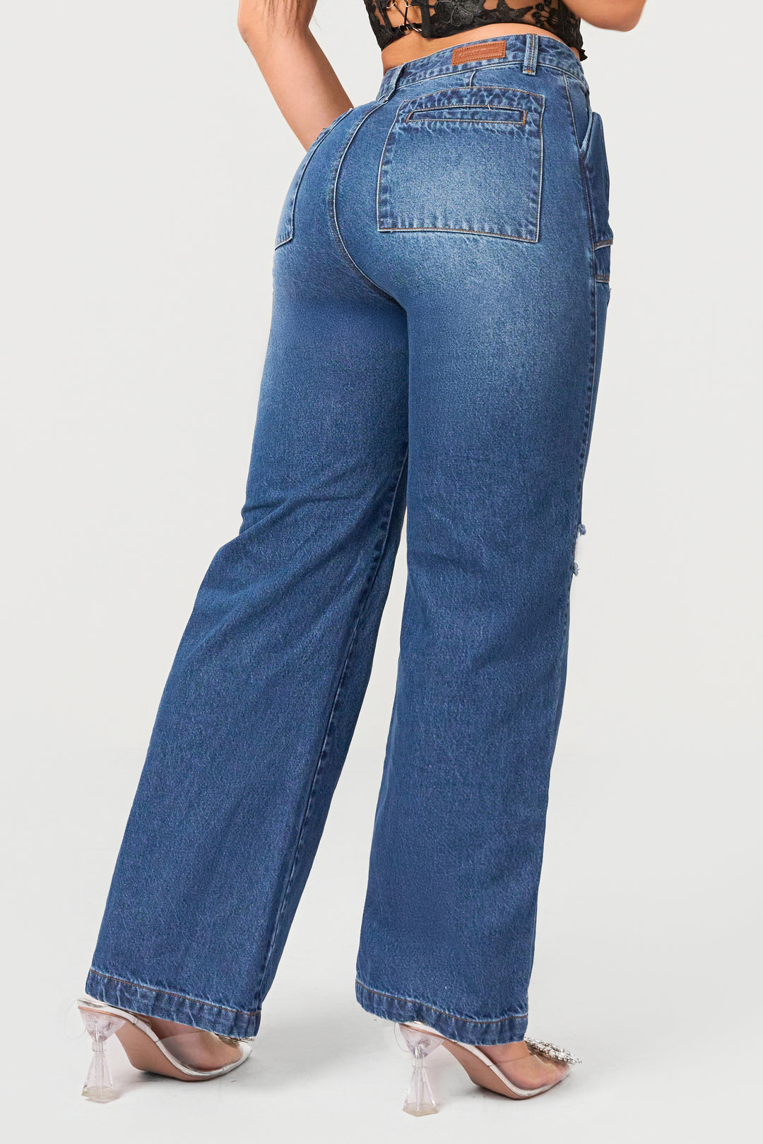 WIDE LEG NAVY BLUE 7025