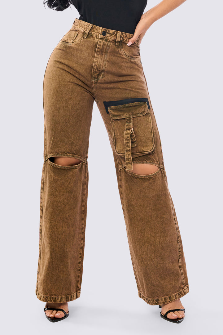 HIGH-WAISTED WIDE LEG JEANS 7110