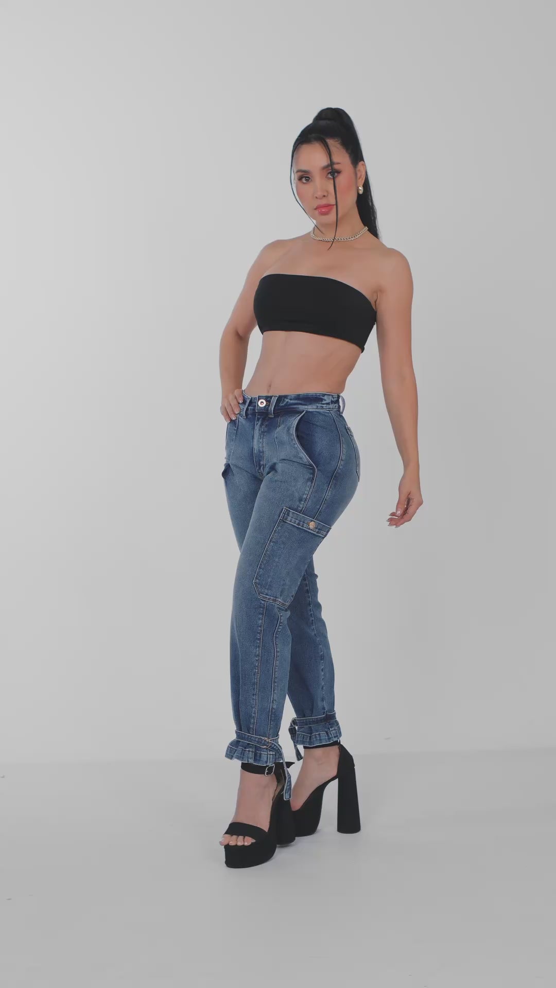 BLUE MID-RISE JEAN 6888