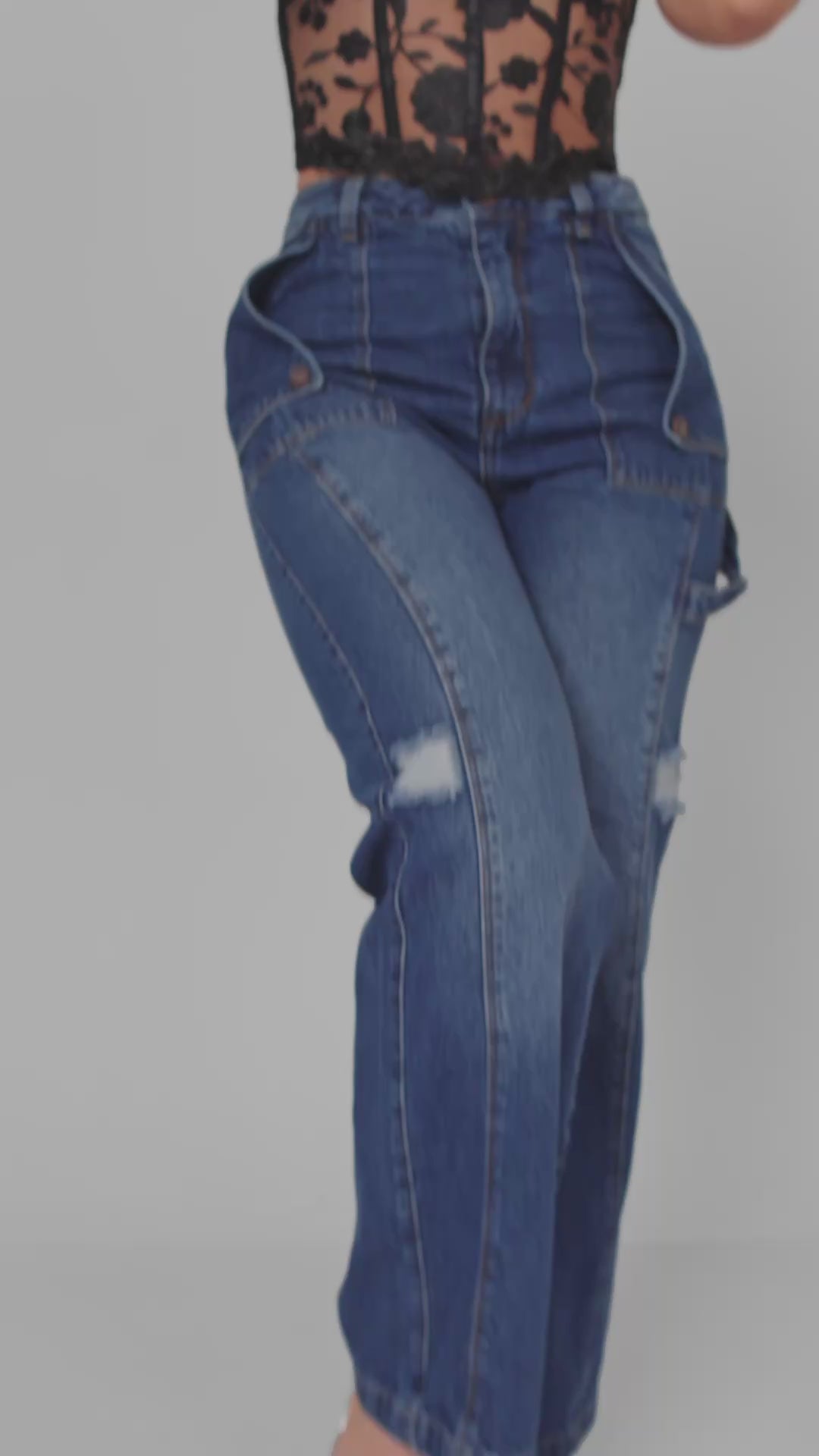 WIDE LEG NAVY BLUE 7025