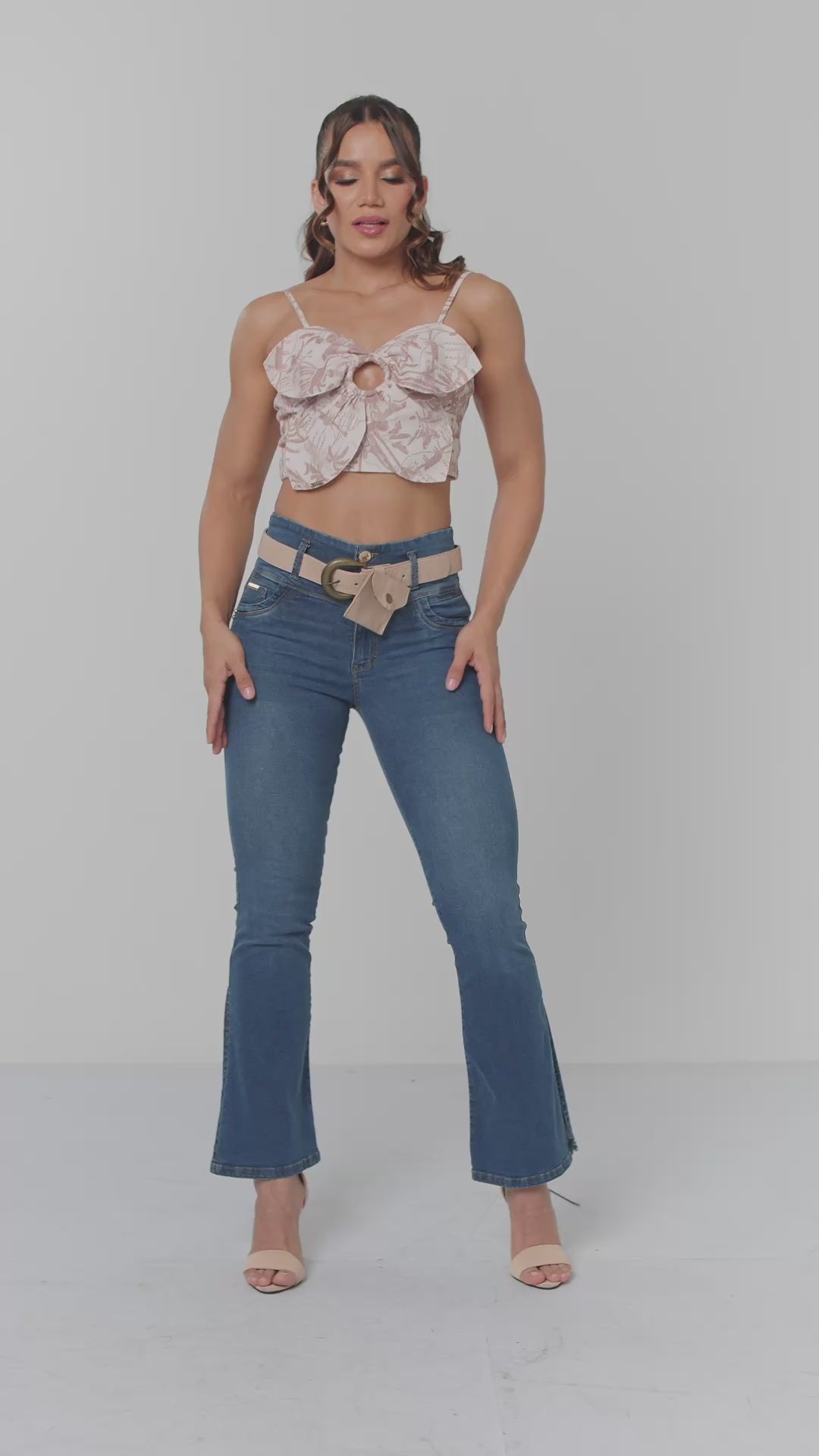 PANTALÓN BOTA CAMPANA AZUL 6863