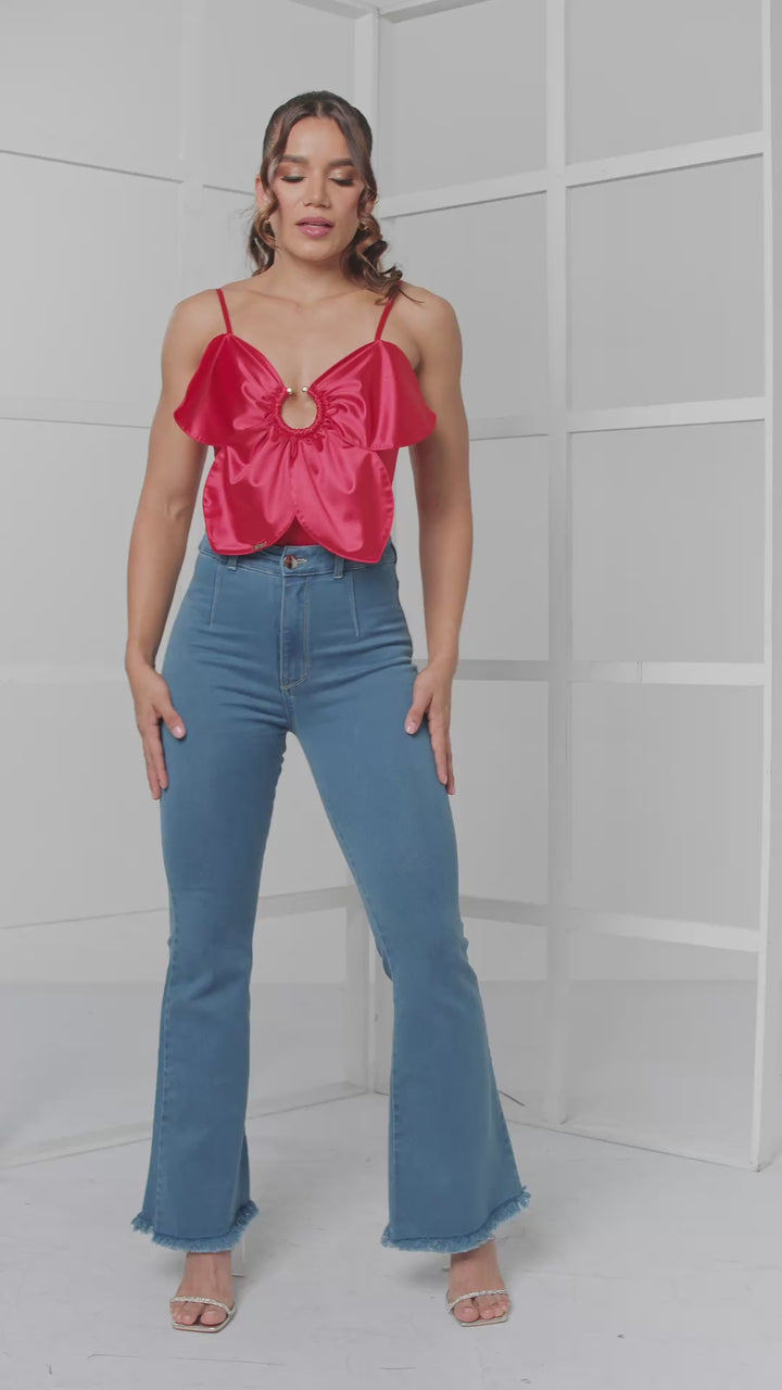 PANTALÓN BOTA CAMPANA AZUL 6853