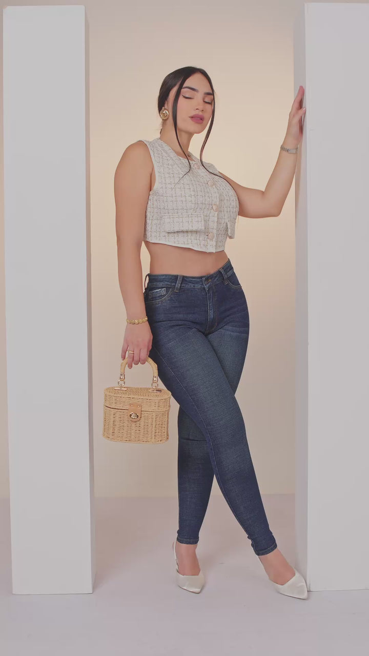BLUE SKINNY JEANS 7039