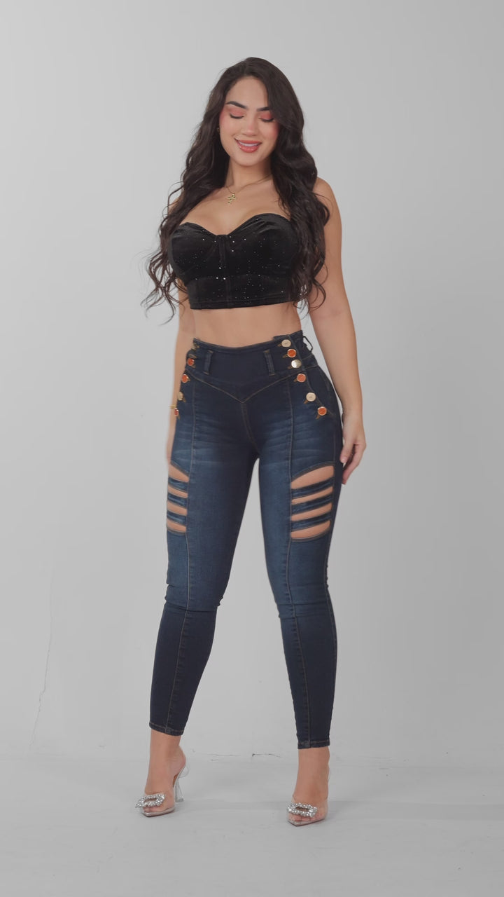 BLUE SKINNY JEANS 7074