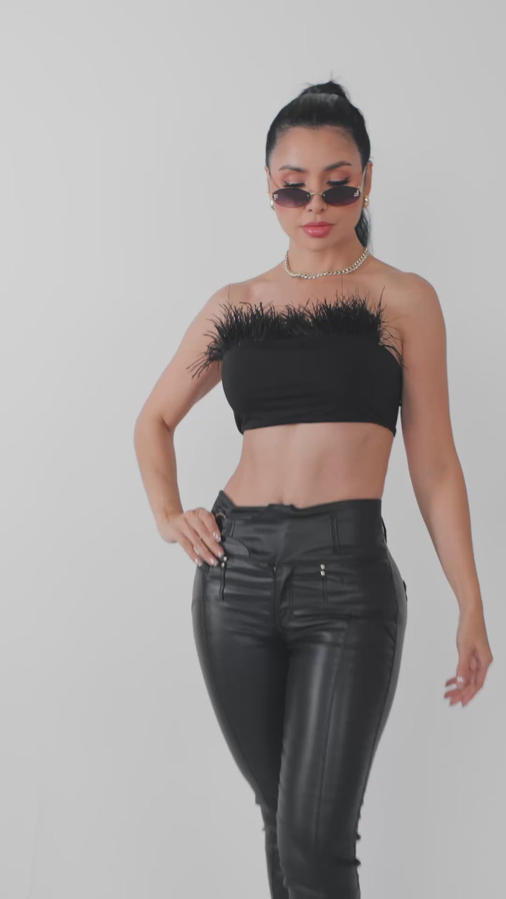 BLACK SKINNY JEANS HIGH WAISTED 6987