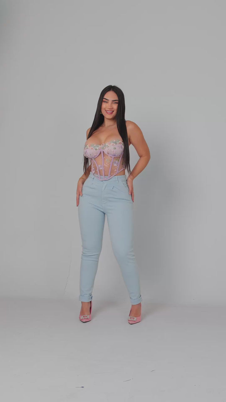 SKY BLUE SKINNY JEANS 7080