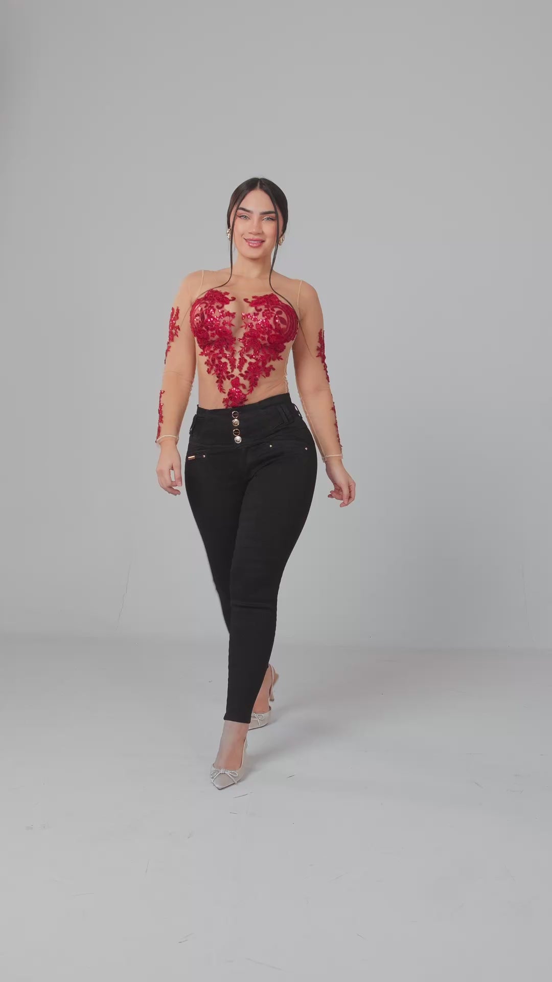 BLACK SKINNY JEANS 7055