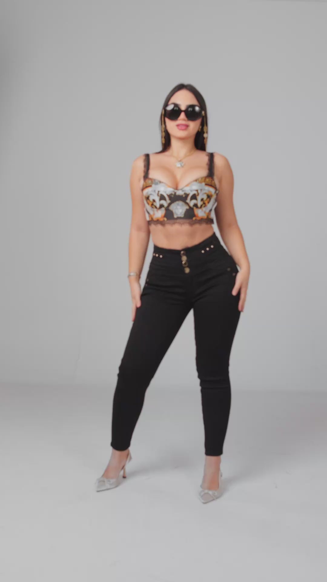 BLACK SKINNY JEANS 7049