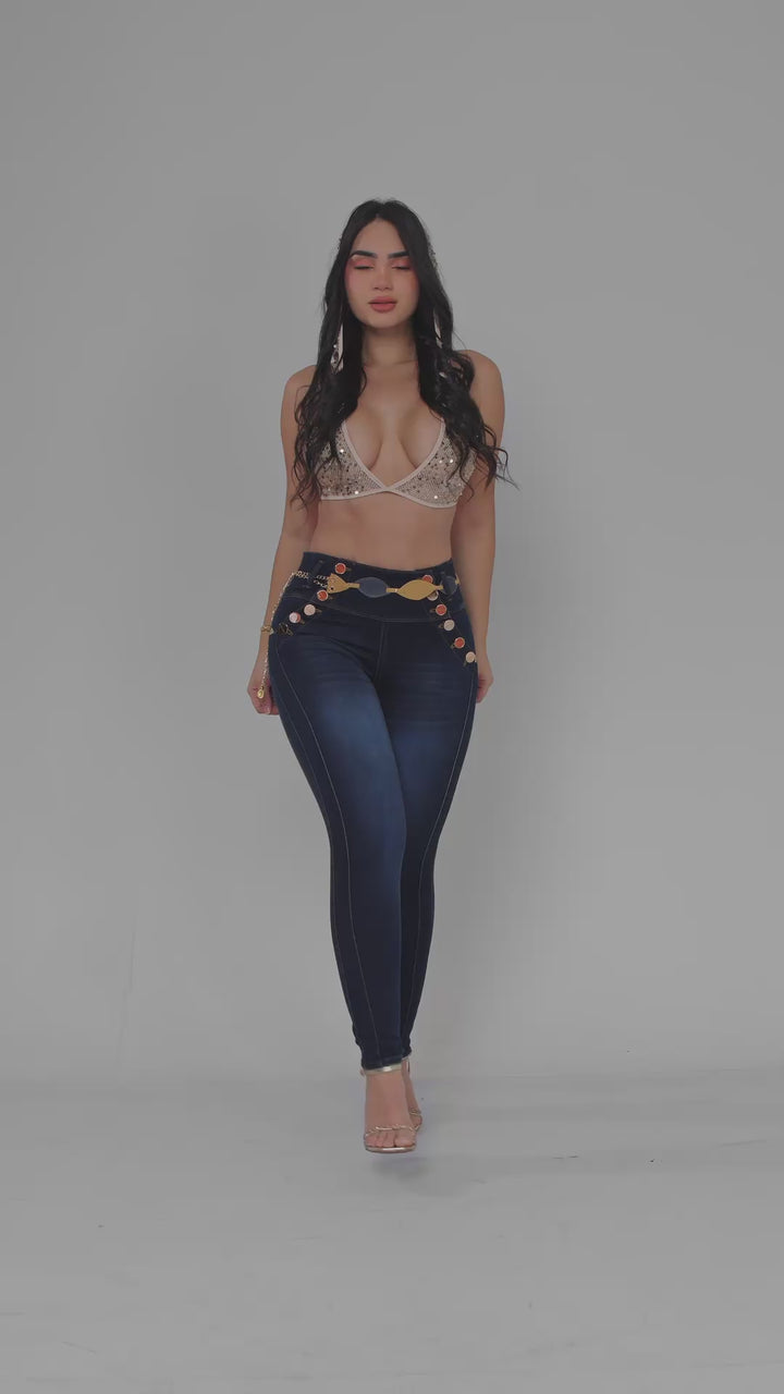 NAVY BLUE SKINNY JEANS 6952