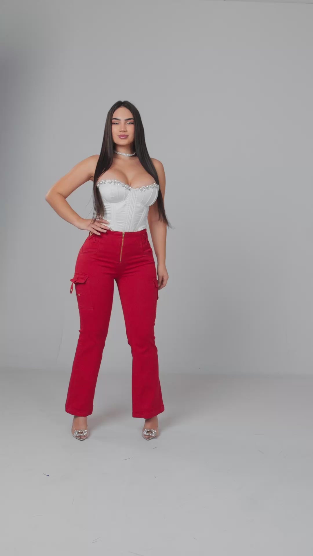 HIGH RISE FLARE JEANS 7050