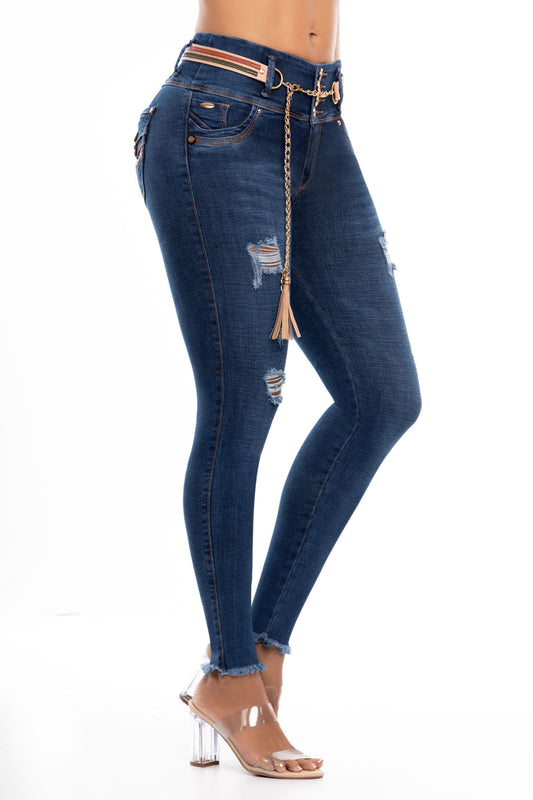 Jeans Colombianos Cintura Alta Pantalón Para Mujer Colombian Jeans High  Waist