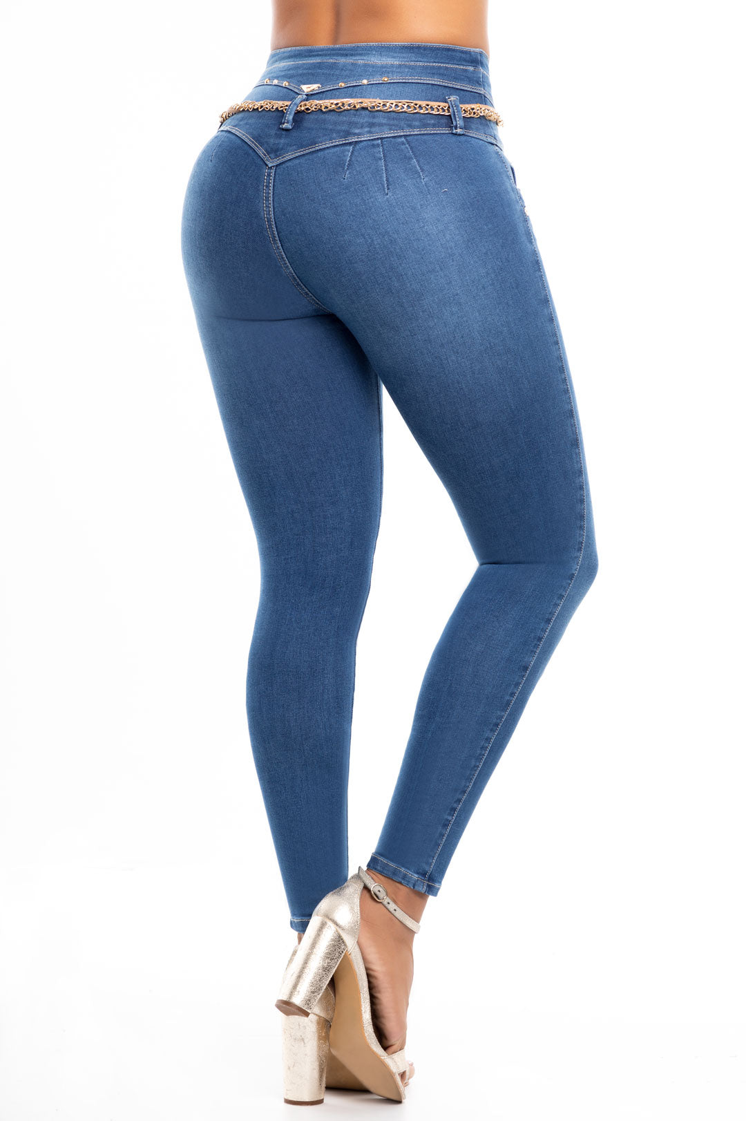 New Blue Colombian Push Up Jeans Levanta Cola Curvy Jeggings Butt Lifting  Pants